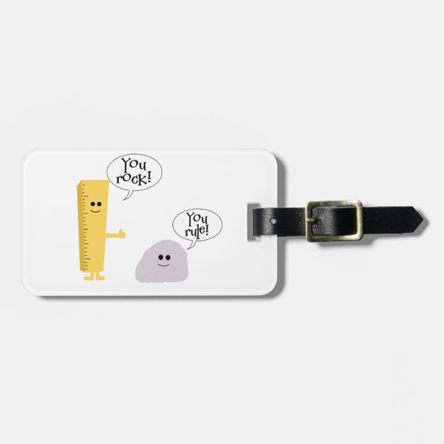 Étiquette À Bagage Vous vous basculez règle (Devant horizontal)