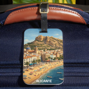 Étiquette À Bagage Voyage à Alicante Espagne Vintage