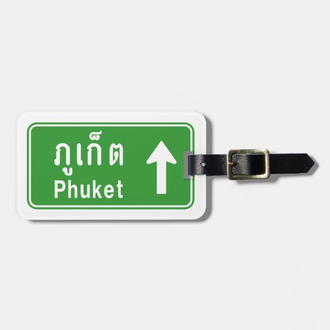 Étiquette À Bagage Voyage à Phuket ⚠ véhicule routier thaïlandais ⚠ (Devant horizontal)