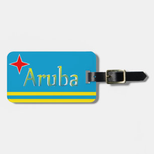 Étiquette À Bagage Voyage au drapeau d'Aruba