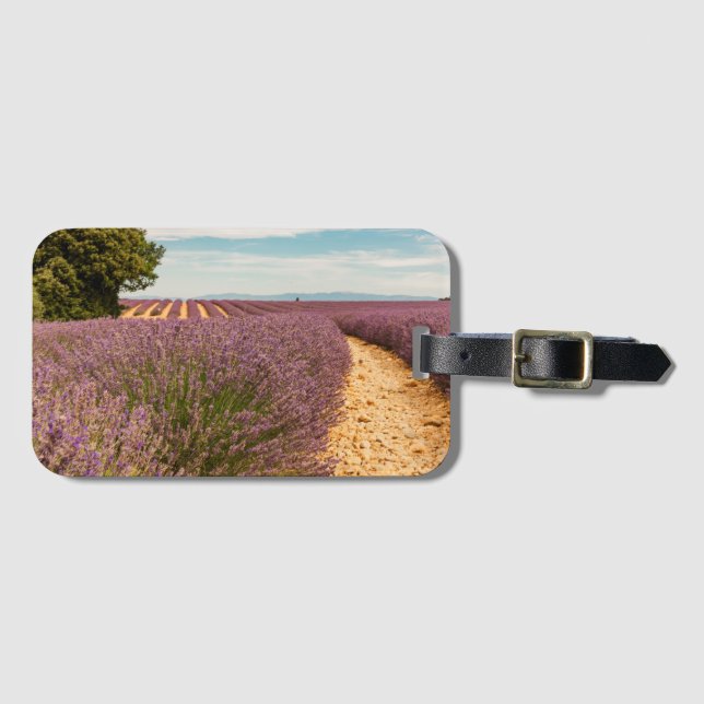Étiquette À Bagage Voyage cadeau à thème avec Lavender Photo (Devant Horizontal)