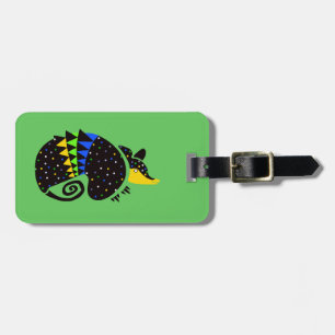 Étiquette À Bagage Voyage - Cool ARMADILLO - Nature - Vert