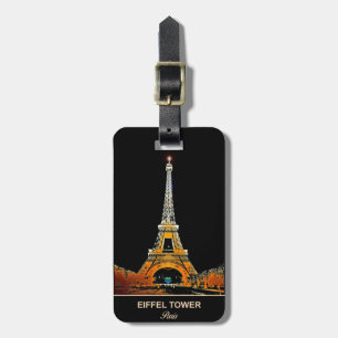 Étiquette À Bagage Voyage dans le style : Tour Eiffel Tags bagages