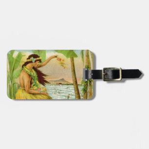 Étiquette À Bagage Voyage hawaïen vintage