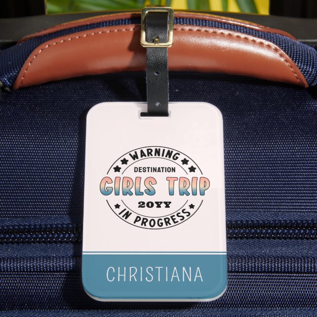 Étiquette À Bagage Voyage sur mesure de filles en cours Dégradé Drôle (Insitu Rectoal 2)
