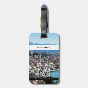 Étiquette À Bagage Vue aérienne du front de mer de la ville de Split,