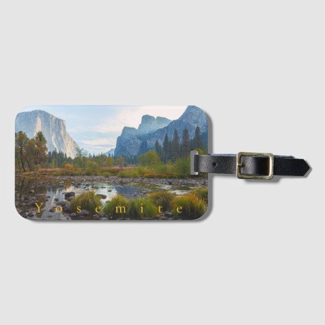 Étiquette À Bagage Vue de la vallée de Yosemite (Devant Horizontal)
