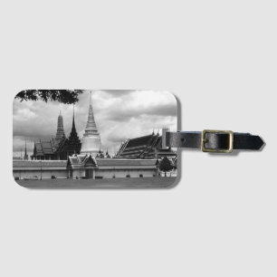 Étiquette À Bagage Vue du palais royal de la chapelle vintage Thaïlan