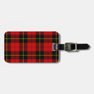 Étiquette À Bagage Wallace tartan rouge noir plaid