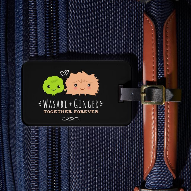 Étiquette À Bagage Wasabi et gingembre ensemble pour toujours (Insitu Rectoal 4)