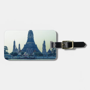 Étiquette À Bagage Wat Arun temple avec River Thailand Bangkok