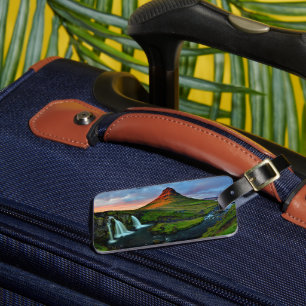 Étiquette À Bagage Waterfalls Kirkjufell, Iceland