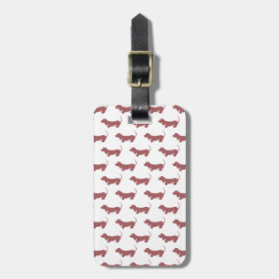 Étiquette À Bagage Weiner Dog Dachshund Motif