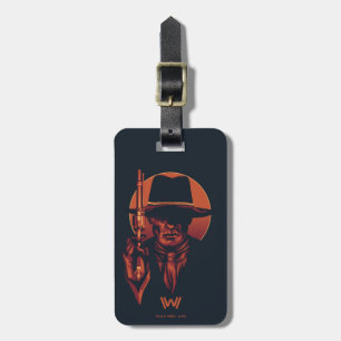 Étiquette À Bagage Westworld Homme en noir avec révolver