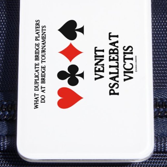 Étiquette À Bagage What Duplicate Bridge Do Venit Psallebat Victis (Luggage tag for any duplicate bridge tournament player who desires to win)