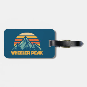 Étiquette À Bagage Wheeler Peak New Mexico Retro Turquoise