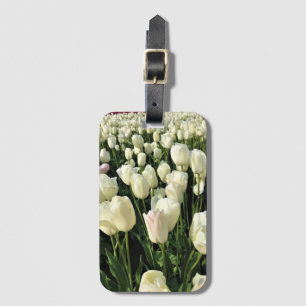 Étiquette À Bagage White Tulips à Field, Oregon