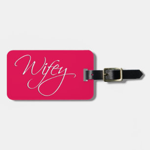 Étiquette À Bagage Wifey Calligraphy Arrière - plan modifiable