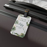 Étiquette À Bagage Wifey Script Lune de miel vacances Safari Voyage<br><div class="desc">Marque de lune de miel sauvage,  calme et élégante avec girafe,  effet or et feuilles verts. Parfait pour un nouveau marié ou comme cadeau de mariage d'honneur.</div>