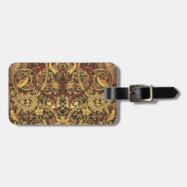 Étiquette À Bagage William Morris Bullerswood Tapisserie Faux (Devant horizontal)