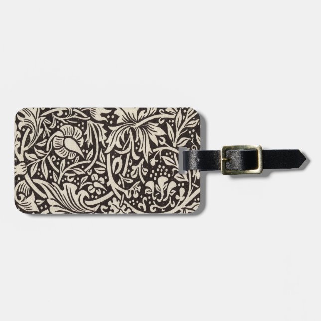 Étiquette À Bagage William Morris Daffodil Papier peint floral (Devant horizontal)