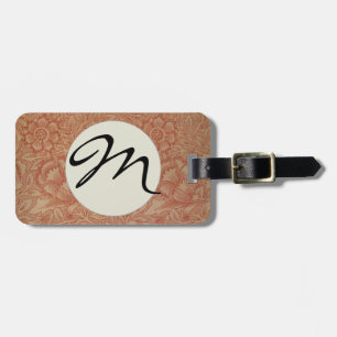 Étiquette À Bagage William Morris Fleur de pavot rose Floral