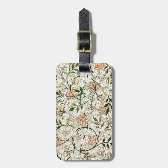 Étiquette À Bagage William Morris Jasmine Blossom Garden Design (Devant Vertical)