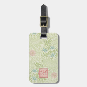 Étiquette À Bagage William Morris - Larkspur - Fleurs et Feuilles ros