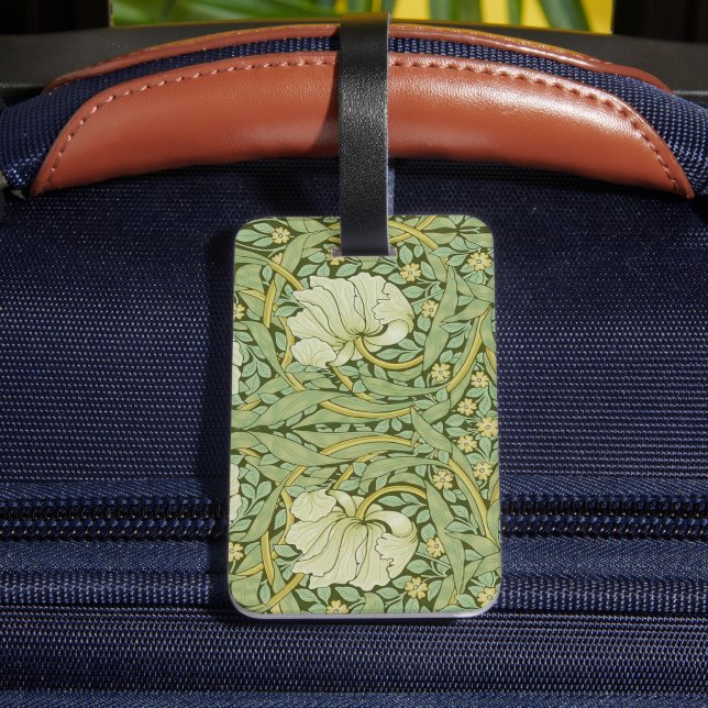 Étiquette À Bagage William Morris Pimpernel Fond d'écran bleu Floral (Verso Insitu 4)