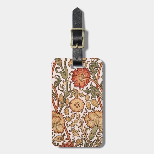 Étiquette À Bagage William Morris Rose Flower Fond d'écran Motif (Devant Vertical)
