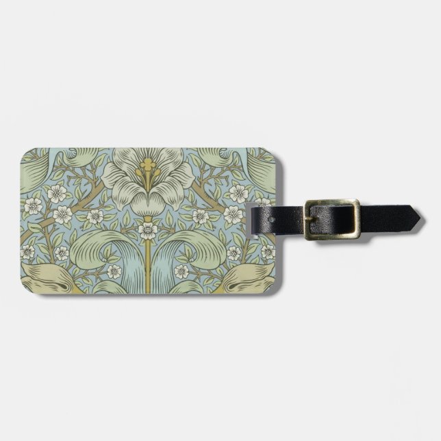Étiquette À Bagage William Morris Spring Thicket : Floral antique (Devant horizontal)