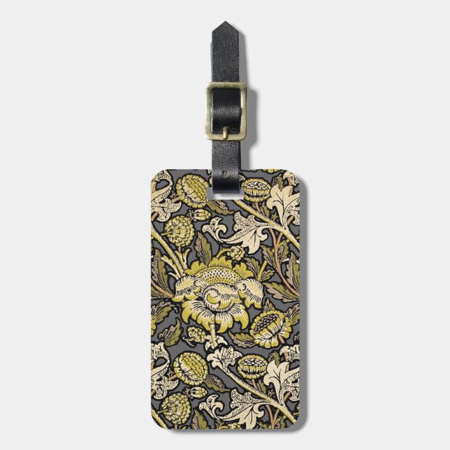 Étiquette À Bagage William Morris Wey Fond d'écran Floral (Devant Vertical)