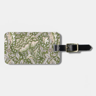 Étiquette À Bagage : William Morris Windrush Motif Vert : Vintage