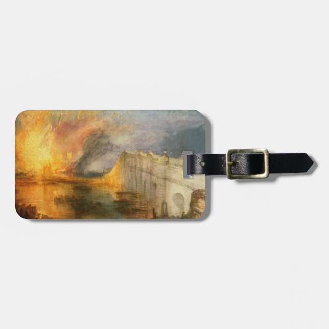 Étiquette À Bagage William Turner - L'incendie du Parlement (Devant horizontal)