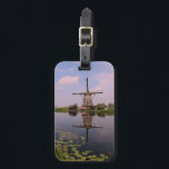 Étiquette À Bagage Windmill Kinderdijk Summer Holland Dutch Photo<br><div class="desc">Bonjour ! J'espère que vous aimez cette photo que j'ai prise sur mes voyages ! N'hésitez pas à ajouter votre propre texte et à consulter mes boutiques pour plus de détails !</div>