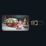 Étiquette À Bagage Winter Corgi Caravan Christmas Adventure<br><div class="desc">Laissez-vous tenter par la magie d'une nuit d'hiver enneigée alors qu'une caravane glisse gracieusement à travers le paysage illuminé par la lune. La beauté sereine de la neige scintillante et l'éclat enchanteur de la lune créent une scène captivante, promettant une aventure de Noël inoubliable remplie de chaleur, de joie et...</div>