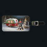 Étiquette À Bagage Winter Schnauzer Caravan Christmas Adventure<br><div class="desc">Laissez-vous tenter par la magie d'une nuit d'hiver enneigée alors qu'une caravane glisse gracieusement à travers le paysage illuminé par la lune. La beauté sereine de la neige scintillante et l'éclat enchanteur de la lune créent une scène captivante, promettant une aventure de Noël inoubliable remplie de chaleur, de joie et...</div>