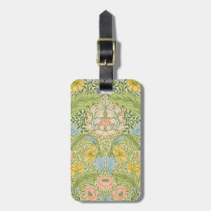 Étiquette À Bagage Wm Morris Myrtle Floral Art Nouveau Pastel