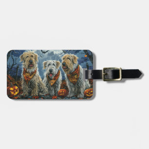 Étiquette À Bagage Wolfhound Halloween Éffrayant