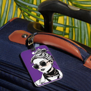 Étiquette À Bagage Womens Raiders - Courir le monde, style filles!