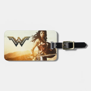 Étiquette À Bagage Wonder Woman Au coucher Du Soleil