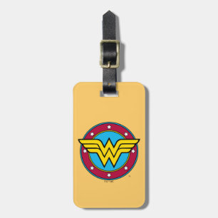 Étiquette À Bagage Wonder Woman   Logo Cercle & Etoiles