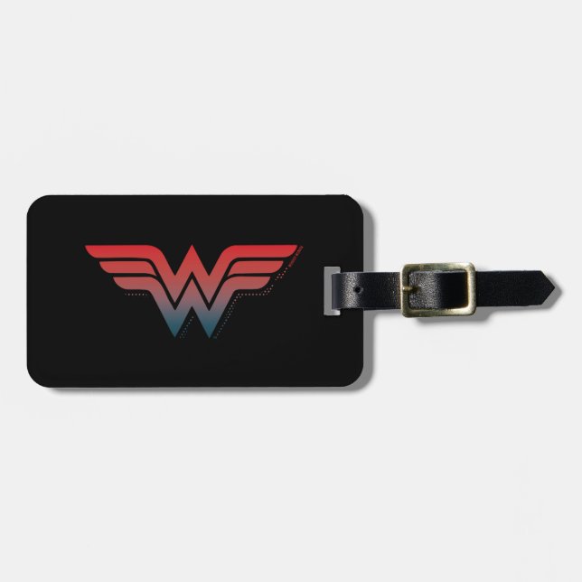 Étiquette À Bagage Wonder Woman Red Blue Gradient Logo (Devant horizontal)
