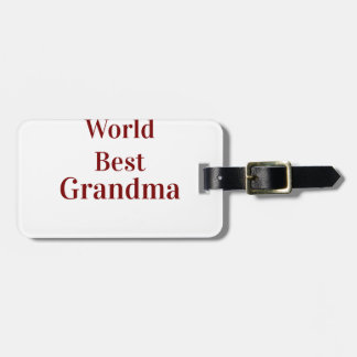 Étiquette À Bagage World best Grandma grandmother grandparents pink n