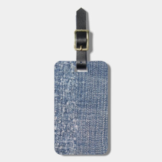 Étiquette À Bagage Worn Denim Jeans-Look