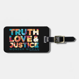 Étiquette À Bagage WW84   Truth Love & Justice Wonder Woman Cutout
