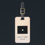 Étiquette À Bagage Wyoming Map Mariage bagage balise, cadeau personna<br><div class="desc">Ces étiquettes de bagage d'état font les étiquettes cadeaux mariages parfaits ou les étiquettes de sacs de bienvenue. Cravate-le à votre cadeau au lieu d'une étiquette-cadeau typique en papier, et ils peuvent l'utiliser pendant des mois et des années à venir. Les étiquettes ont un arrière - plan d'aquarelle d'abricot de...</div>