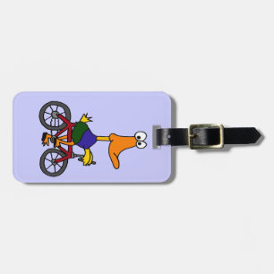 Étiquette À Bagage XX canard drôle montant une conception de