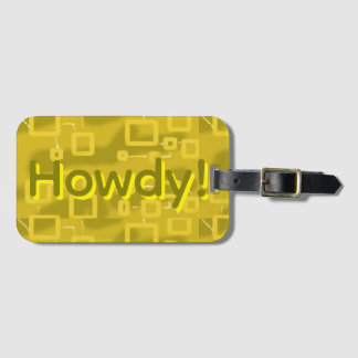 Étiquette À Bagage Yellow Geometric 