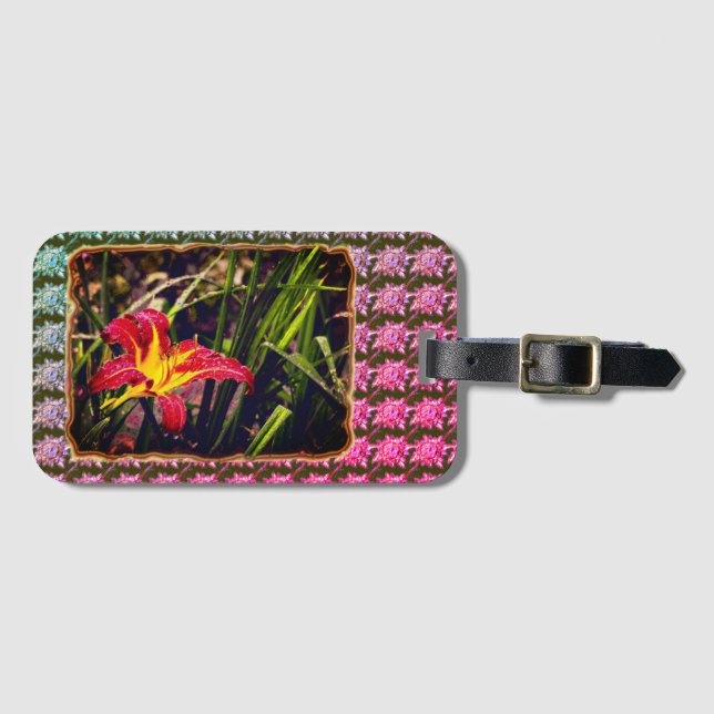 Étiquette À Bagage Yesterday Day Lily After The Rain Flower (Devant Horizontal)